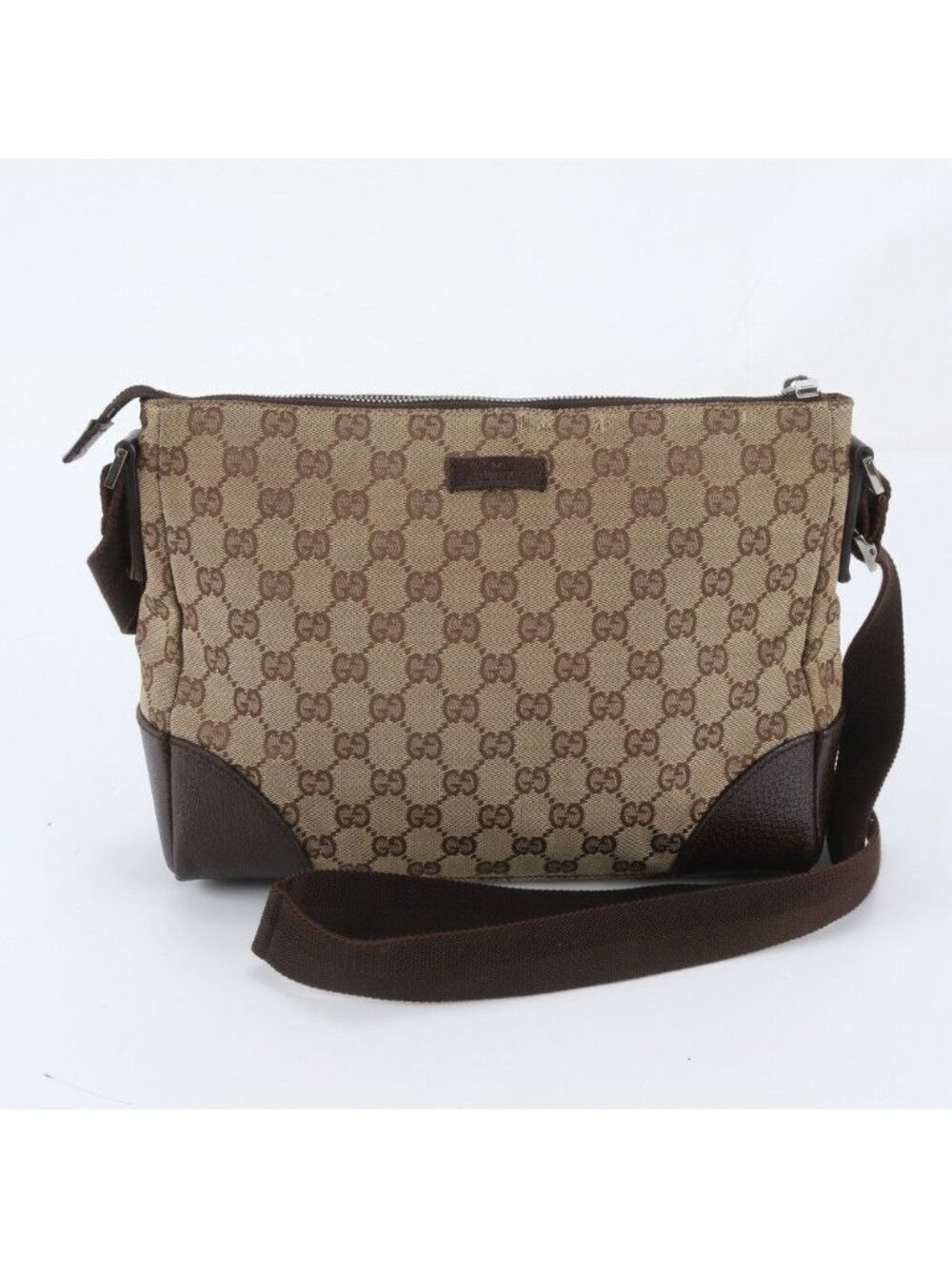 Gucci GG Canvas Leather Shoulder Bag